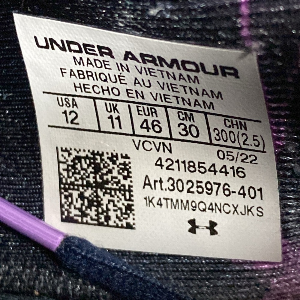 Under Armour Project Rock Disrupt “Bauhaus Blue” Size 12 - Picture 16 of 16